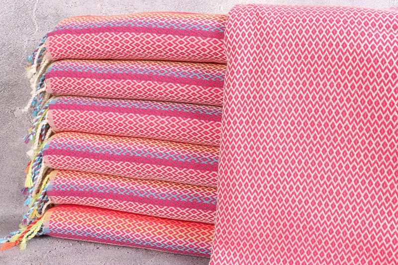 Turkish towel, Travel Towel, Gift For Bride, Custom Beach Towels, 70x40 Cotton Diamond Towel, Unique Wedding Gift, Turkish Towel USA, Organic towel - 1