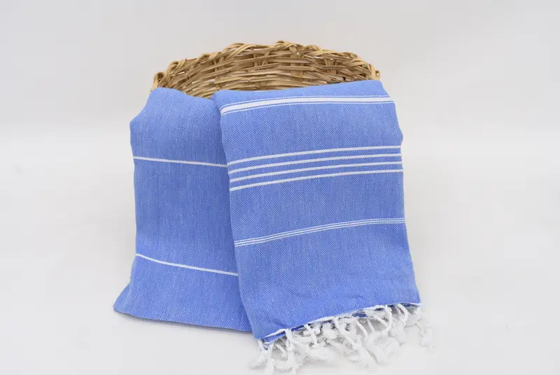 Beach Theme Wedding Gift, 96x80 Cotton Striped Towel, Woven Blanket, Personalized Blanket, Turkish Bedcover, Cotton Bedspread, Custom Blanket - 6