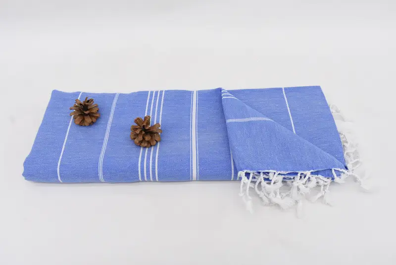 Beach Theme Wedding Gift, 96x80 Cotton Striped Towel, Woven Blanket, Personalized Blanket, Turkish Bedcover, Cotton Bedspread, Custom Blanket - 7