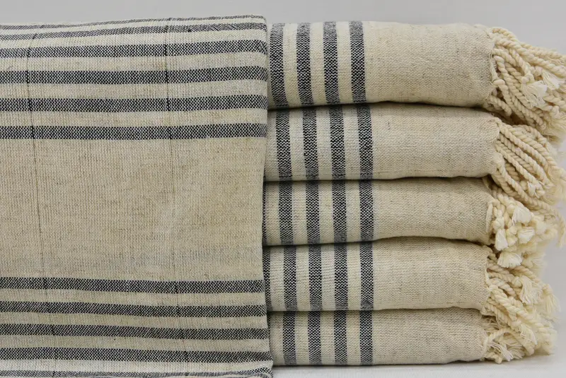 70x40 Linen Striped Towel, Quick-dry towel, Personalized Wedding Gift, Thin towel, Spa Gift Towel, Handwoven Turkish bath towel, House Warming Gift - 3