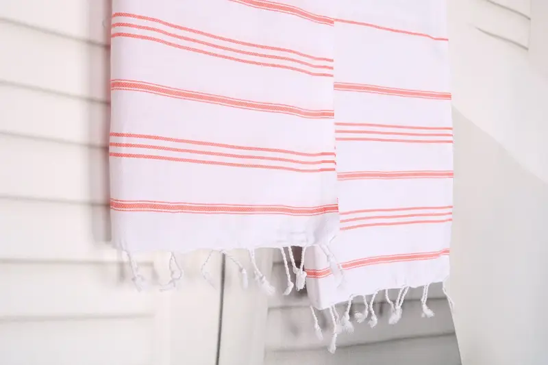 Turkish Tea Towel, Monogram Hand Towel, 40x24 Cotton Striped Towel, Wedding Anniversary Gift, Monogrammed Hand Towel, Wedding Day Gift For Bride - 8