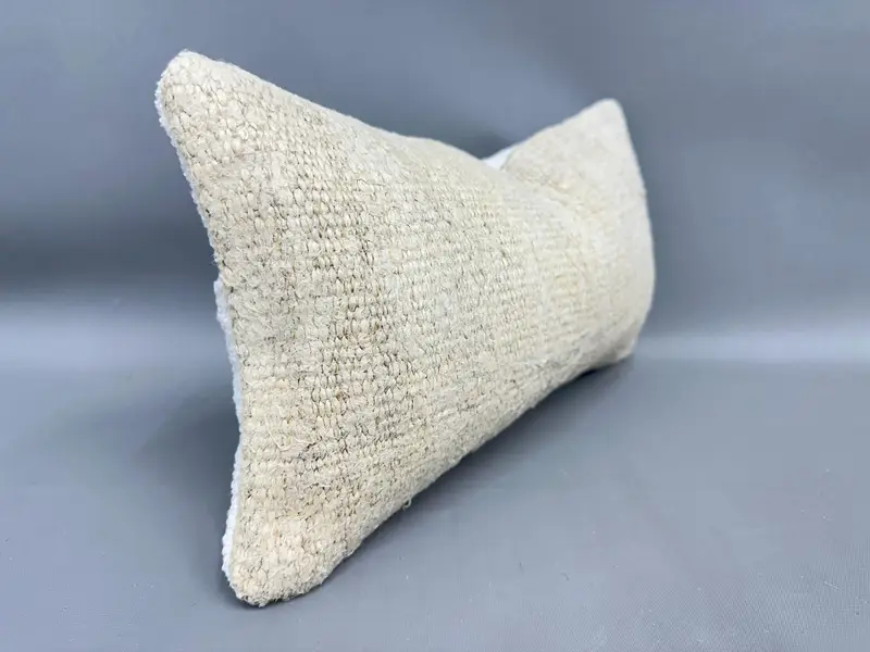 Cushion Case, Kilim Pillow, 8x16 Beige Pillow Sham, Vintage Kilim Throw Pillow, Pillow for Sofa, Ikat Pillow Cover, Farmhouse Pillow Cover - 2