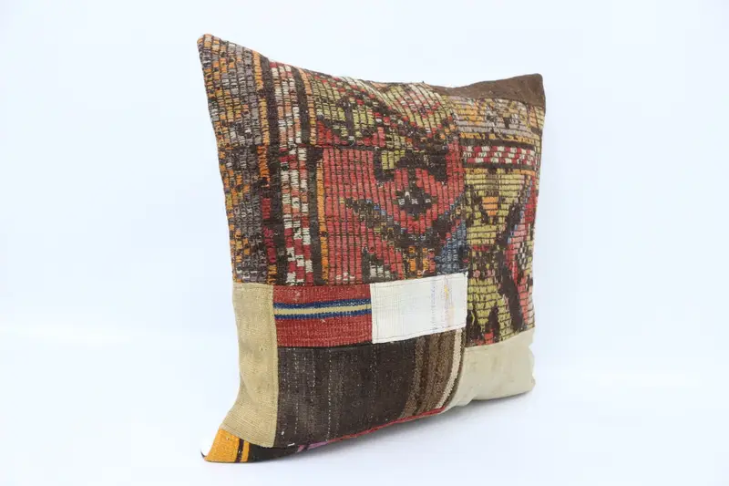 Antique Pillows, Gift Pillow, Interior Designer Pillow, Natural Pillow Cover, Cushion, Kilim Rug Cushion, 28x28 Red Pillow Cover, Seat Pillow Case - 3
