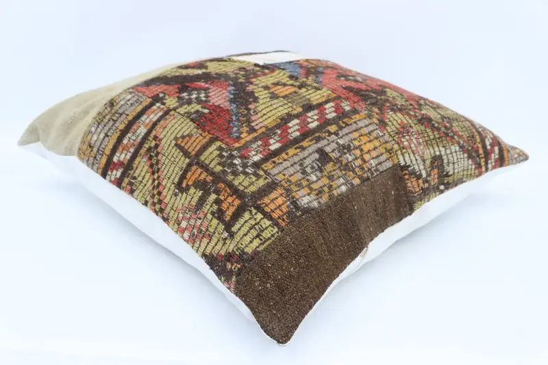 Antique Pillows, Gift Pillow, Interior Designer Pillow, Natural Pillow Cover, Cushion, Kilim Rug Cushion, 28x28 Red Pillow Cover, Seat Pillow Case - 6