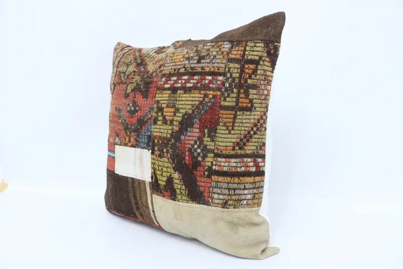 Antique Pillows, Gift Pillow, Interior Designer Pillow, Natural Pillow Cover, Cushion, Kilim Rug Cushion, 28x28 Red Pillow Cover, Seat Pillow Case - 4