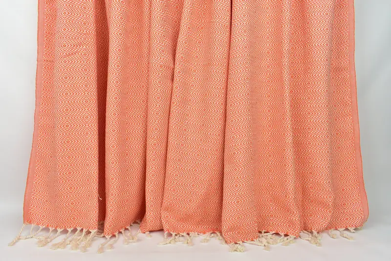 Housewarming Gift, Peshtemal Towel, Organic Turkish towel, Halloween Gifts, Bachelorette Party Gifts Bridesmaids, 70x40 Cotton Zigzag Diamond Towel - 8