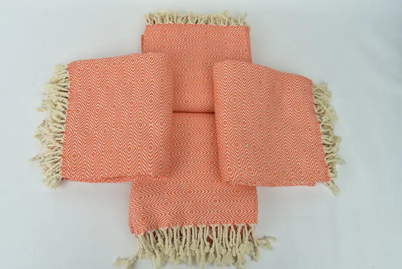Housewarming Gift, Peshtemal Towel, Organic Turkish towel, Halloween Gifts, Bachelorette Party Gifts Bridesmaids, 70x40 Cotton Zigzag Diamond Towel - 6
