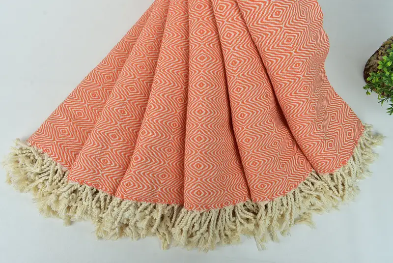 Housewarming Gift, Peshtemal Towel, Organic Turkish towel, Halloween Gifts, Bachelorette Party Gifts Bridesmaids, 70x40 Cotton Zigzag Diamond Towel - 4