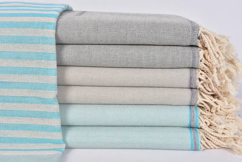70x40 Cotton Striped Towel, Bachelor Party Favors, Wedding Favors, Bachelorette Towel, Bridemaids Beach Towel, Bridal Shower Favors, Organic towel - 1