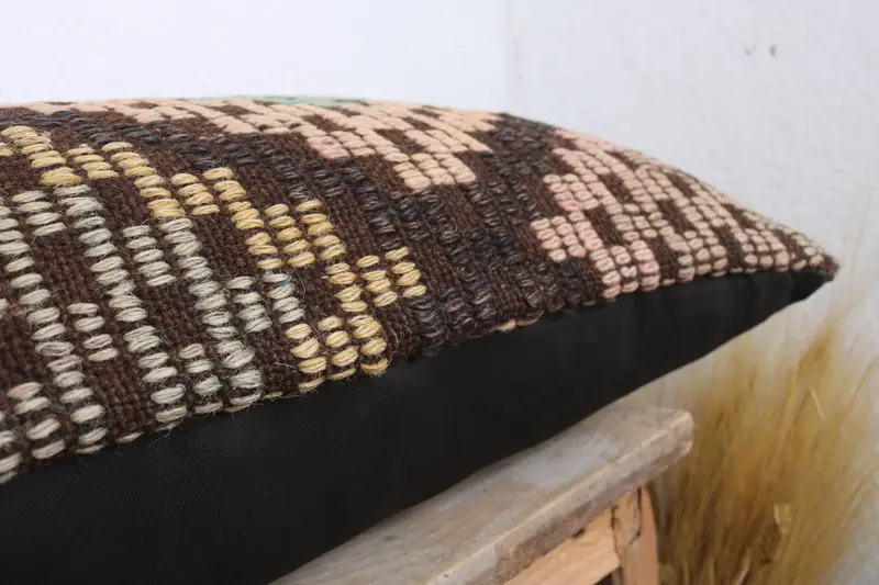 12x36 Beige Pillow Case, Pillow Cover, Turkish Kilim Pillow, Boho Pillow, Art Deco Pillow Cover, Armchair Pillow Cover, Kilim Pillow Cover - 6
