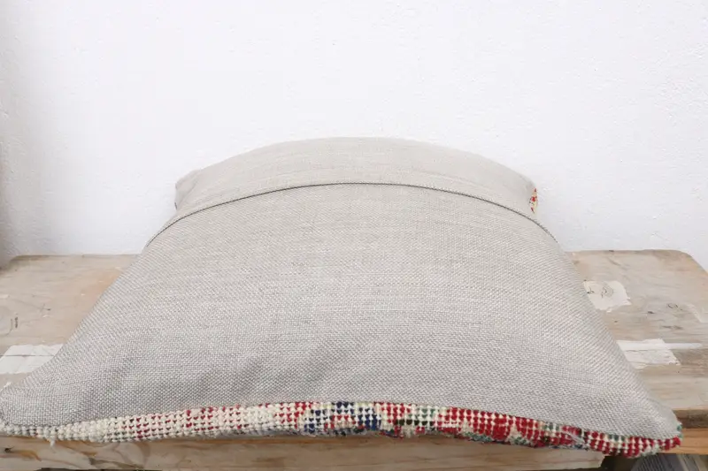 Cushion, Gift Pillow, Handmade Throw Cushion Cover, 16x16 Red Cushion Case, Boho Pillow Sham Cover, Vintage Kilim Throw Pillow - 7