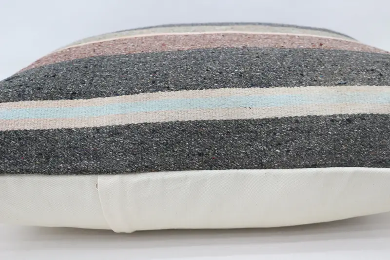 Boho Pillow, Cushion Cover, Vintage Kilim Throw Pillow, 28x28 Brown Pillow, Vintage Kilim Pillow Cushion Cover, Kilim Cushion Sham - 6