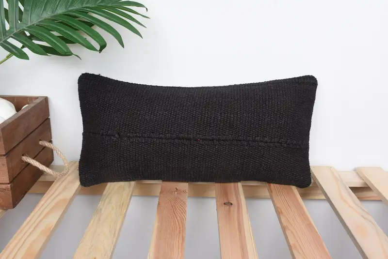 Handgefertigtes südwestliches Kissen, Vintage braunes Leinenkissen