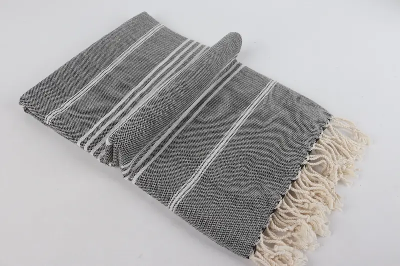 Cute Beach Towel, Organic towel, 68x40 Cotton Striped Towel, Embroidered Towel, Wedding Hand Made Gift, Turkish Towel USA, Bridal Shower Gifts - 6