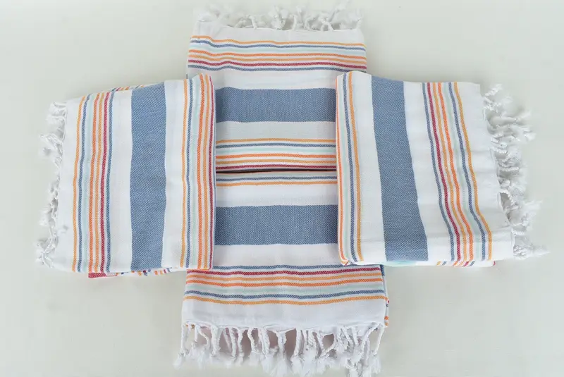 Beach Theme Wedding Gift, Hammam Towel USA, Personalized Beach Towel, Christmas Favors, Thin towel, 76x38 Cotton Striped Towel, Personalized Gifts - 6