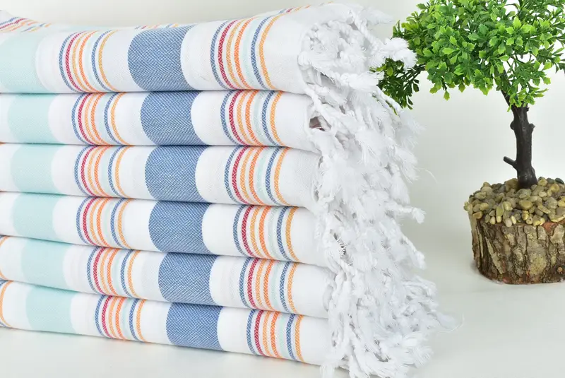 Beach Theme Wedding Gift, Hammam Towel USA, Personalized Beach Towel, Christmas Favors, Thin towel, 76x38 Cotton Striped Towel, Personalized Gifts - 3