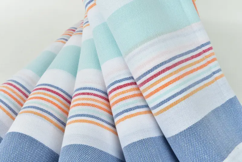 Beach Theme Wedding Gift, Hammam Towel USA, Personalized Beach Towel, Christmas Favors, Thin towel, 76x38 Cotton Striped Towel, Personalized Gifts - 5