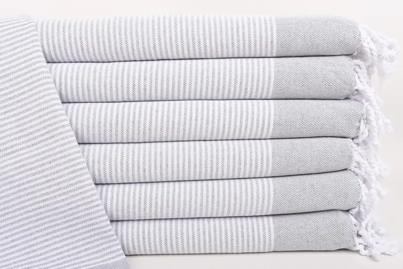 Bridesmaid Gifts, Monogrammed Hand Towel, Xmas Gifts, Small Bath Towels, Towel With Name, 40x18 Cotton Striped Towel, Personalized Gift For Him - 1