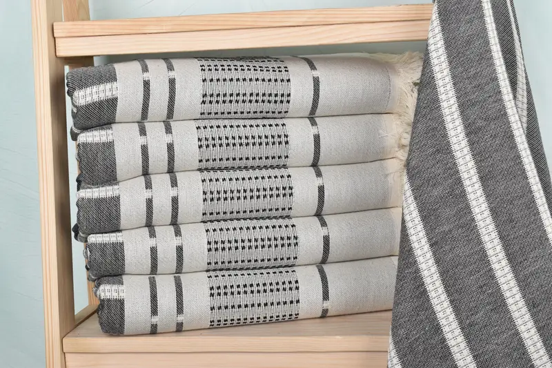 Gym Towel, Sand-free towel, Turkish Towel Set, Bachelorette Favor, 68x36 Cotton Striped Towel, Turkish Towel USA, Absorbent towel, Holiday Towel - 2