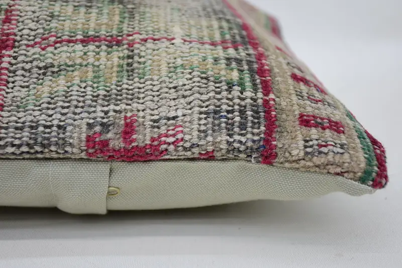 Vintage Throw Cushion Case, 14x14 Brown Cushion, Pillow Case, Pillow for Couch, Kilim Cushion Sham, Throw Kilim Pillow, One Of A Kind Cushion Cover - 4