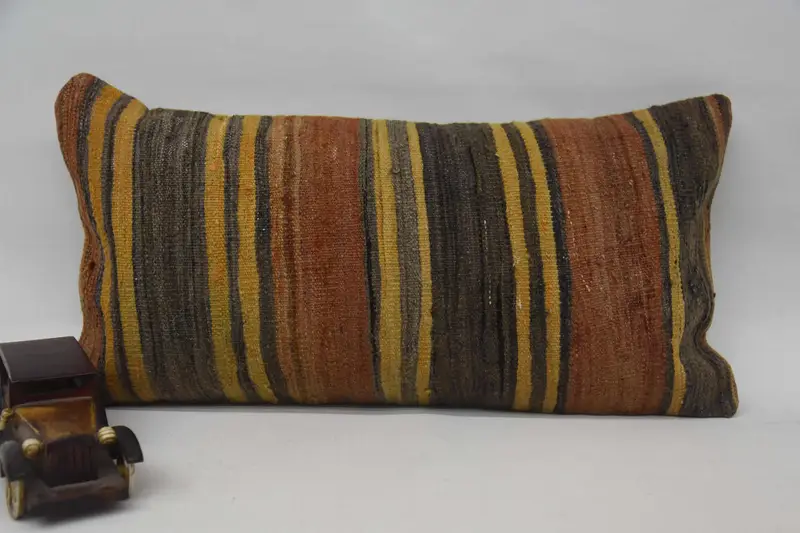 Home Decor Pillow, Neutral Throw Cushion Cover, 12x24 Yellow Cushion Case, Boho Pillow Sham Cover, Natural Pillow, Pillow Cover, Turkish Pillow - 4