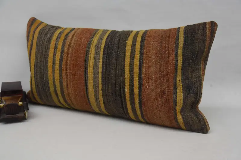 Home Decor Pillow, Neutral Throw Cushion Cover, 12x24 Yellow Cushion Case, Boho Pillow Sham Cover, Natural Pillow, Pillow Cover, Turkish Pillow - 3