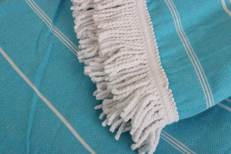 Housewarming Gift, Custom Wedding Gifts, 64x64 Cotton Striped Round Towel, Maid Of Honor Gift, Girls Weekend Favors, Lightweight Turkish towel - 5