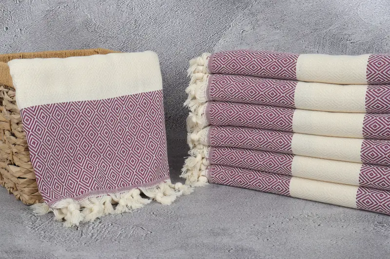 70x40 Cotton Diamond Towel, Decorative Towel, Absorbent Turkish towel, Bachelor Gifts, Monogram Turkish Towel, Scarf Towel, Mother Of The Groom Gift - 3