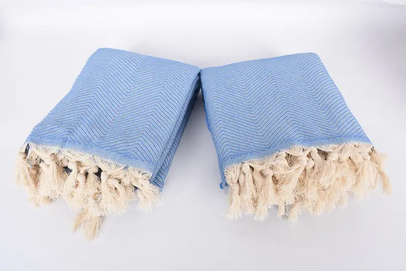 Turkish Blanket Throw, Custom Wedding Gifts, Throw Blankets, Best Wedding Gift, Monogram Blanket, Woven Throw Blanket, 84x68 Cotton Zig zag Towel - 6