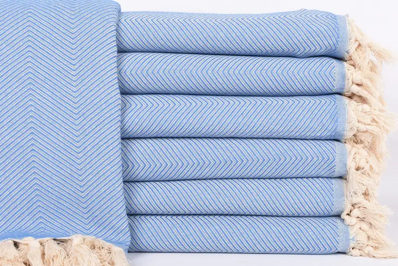 Turkish Blanket Throw, Custom Wedding Gifts, Throw Blankets, Best Wedding Gift, Monogram Blanket, Woven Throw Blanket, 84x68 Cotton Zig zag Towel - 1