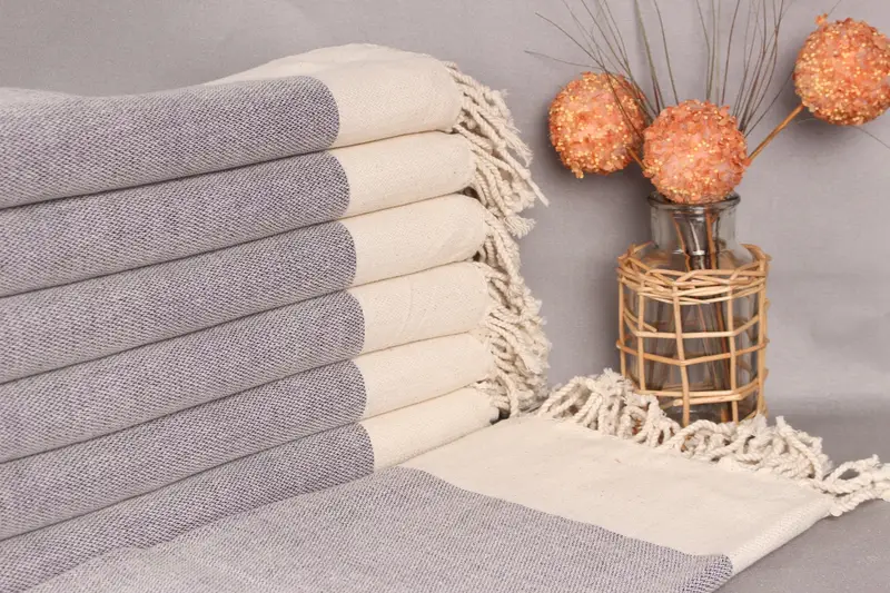 Personalized Turkish Towel Purple Organic Cotton, 40x63 Inches