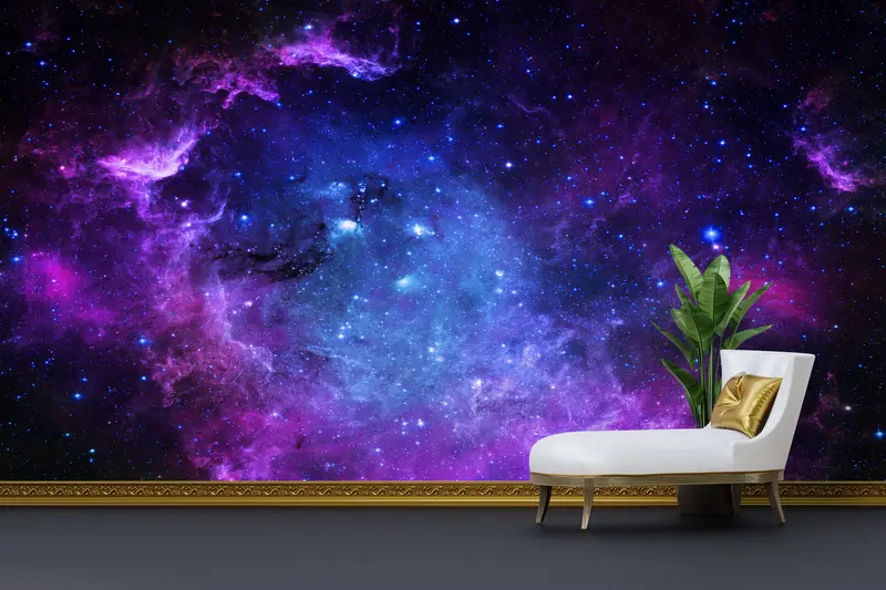 Zarif Yıldızlı Gökyüzü Baskılı Duvar Kağıdı: Alanınızı Dönüştürün