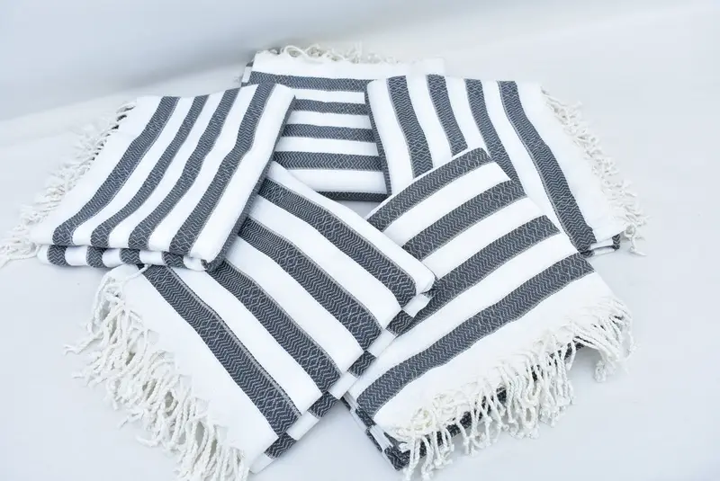 Monogram Turkish Towel, Memorial Gift, Travel Towel, 70x36 Cotton Striped Towel, Wedding Favors, Wedding Gift, Bachelorette Party Gifts For Bride - 5