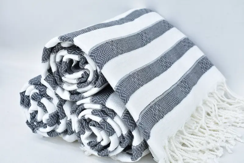 Monogram Turkish Towel, Memorial Gift, Travel Towel, 70x36 Cotton Striped Towel, Wedding Favors, Wedding Gift, Bachelorette Party Gifts For Bride - 8