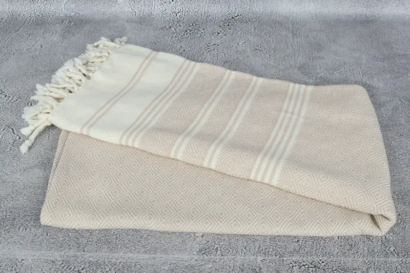 Peshtemal beach towel with unique design, Quick-dry towel, 70x40 Cotton Diamond Towel, Bridal Party Gifts, Bridesmaid Gift Towel, Fouta towel - 6
