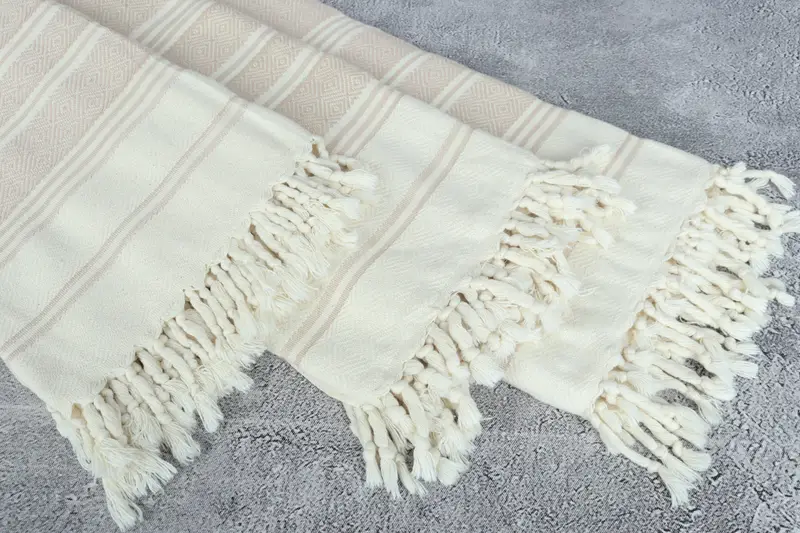 Peshtemal beach towel with unique design, Quick-dry towel, 70x40 Cotton Diamond Towel, Bridal Party Gifts, Bridesmaid Gift Towel, Fouta towel - 5
