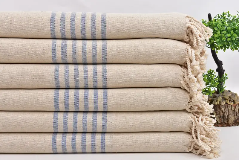 Yoga Towel, Wedding For Favor, 68x36 Cotton Striped Towel, Fringed Turkish towel for poolside, Bachelorette Gifts, Bridesmaid Gift, Bachelor Gifts - 3