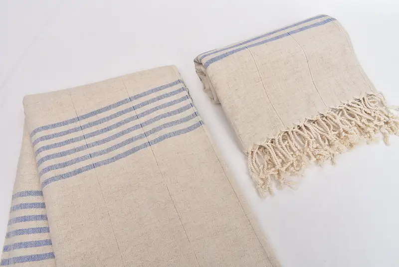 Yoga Towel, Wedding For Favor, 68x36 Cotton Striped Towel, Fringed Turkish towel for poolside, Bachelorette Gifts, Bridesmaid Gift, Bachelor Gifts - 7