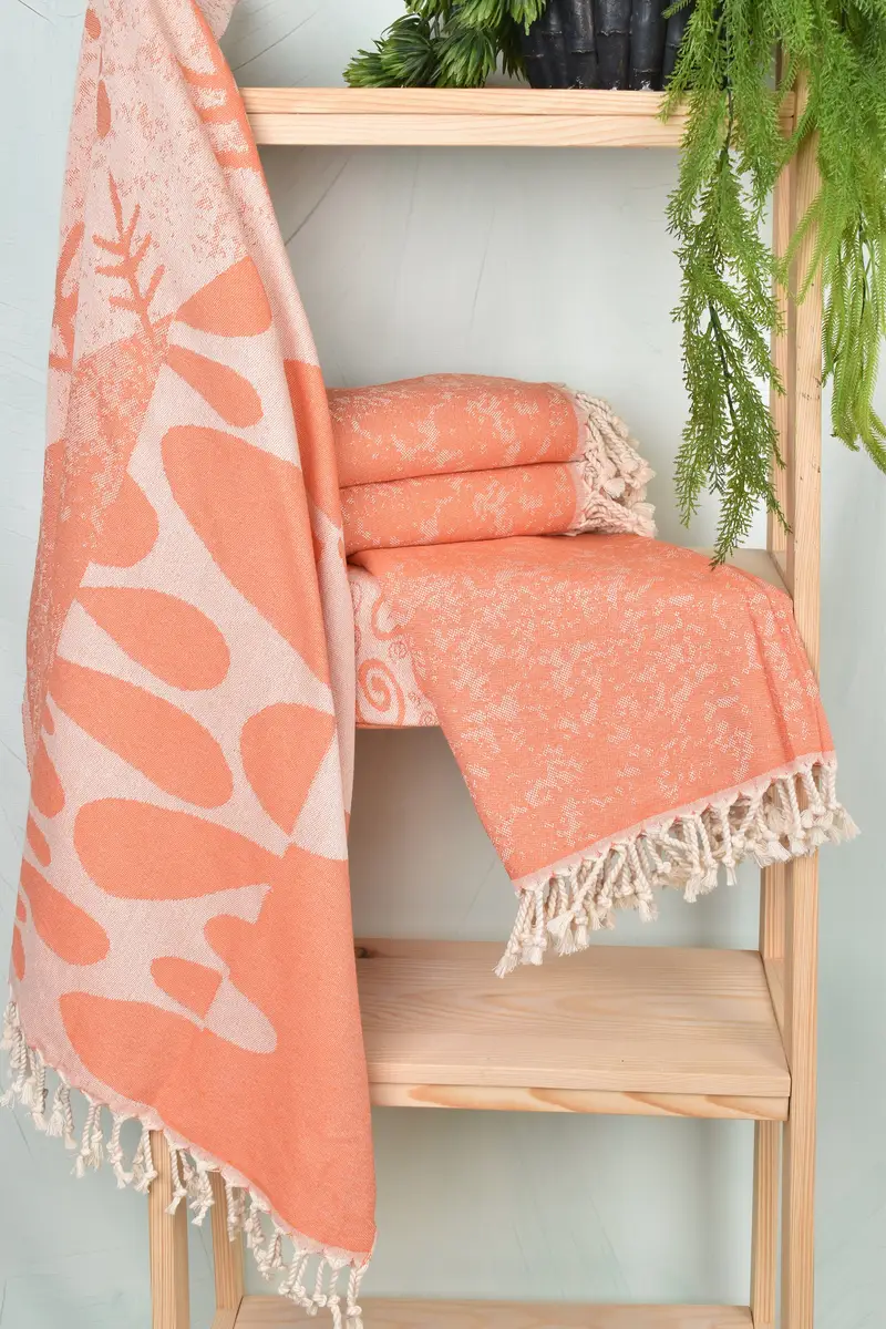 Gift For Her, Eco-Friendly Turkish Towel, Beach towel, House Warming Gift, 70x40 Cotton Turtle Design Towel, Handmade Gift, Best Wedding Gift - 7