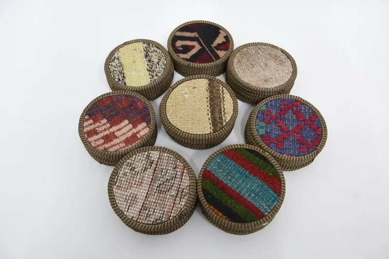 Non-Slip Coffee Cup Pad, 5x5 Inches Round Kitchen Decor Coasters