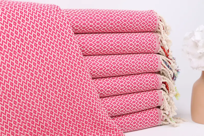 Beach Towel Bulk, Custom Wedding Towel, Monogram Beach Towel, 70x40 Cotton Diamond Towel, Personalized Gift For Her, Beach towel, Embroidered Towel - 1