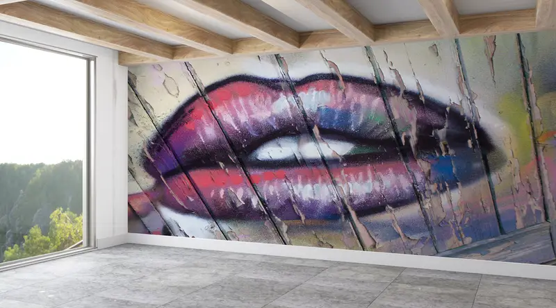 Graffiti Wall Mural,3d Wall Paper,Erotic Wall Poster,Modern Wall Paper,Custom Wall Paper,Abstract Wall Painting,Woman Mural, - 9