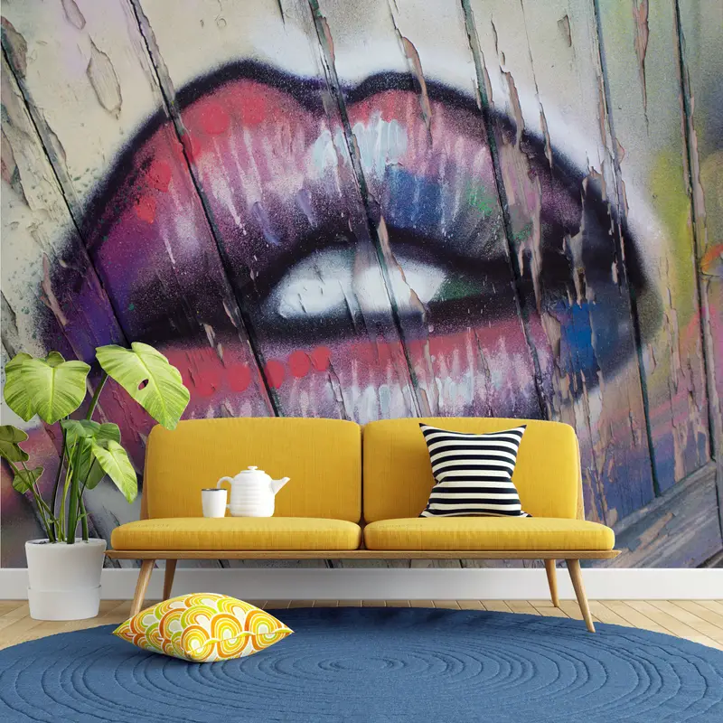 Graffiti Wall Mural,3d Wall Paper,Erotic Wall Poster,Modern Wall Paper,Custom Wall Paper,Abstract Wall Painting,Woman Mural, - 7
