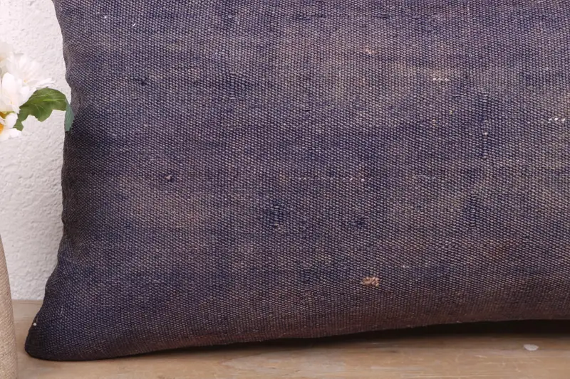 Boho Pillow, Cushion Case, Vintage Kilim Throw Pillow, Car Pillow Case, 12x24 Purple Pillow Case, Pillow for Couch, Boho Chic Pillow Case - 3