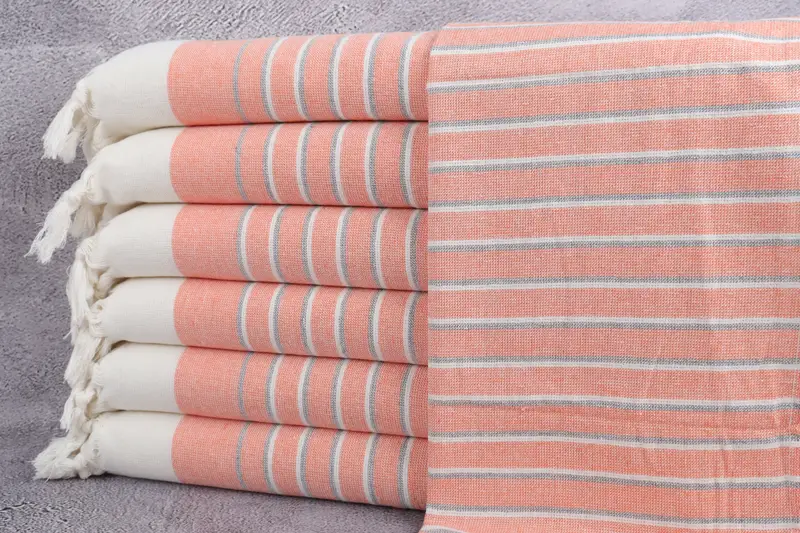 Organic Towel, Wedding Favors, 36x18 Cotton Striped Terry Towel, Bridesmaid Favors, Personalized Dish Towel, Bachelorette Towel, Small Bath Towels - 1
