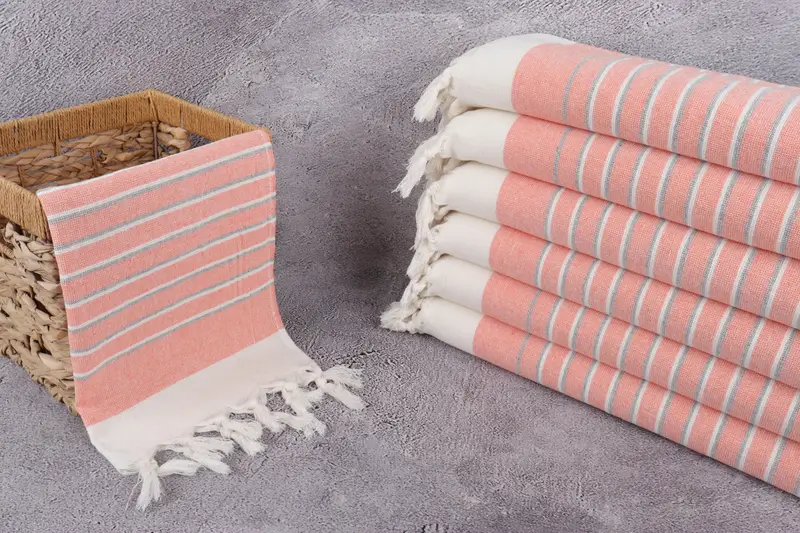 Organic Towel, Wedding Favors, 36x18 Cotton Striped Terry Towel, Bridesmaid Favors, Personalized Dish Towel, Bachelorette Towel, Small Bath Towels - 3