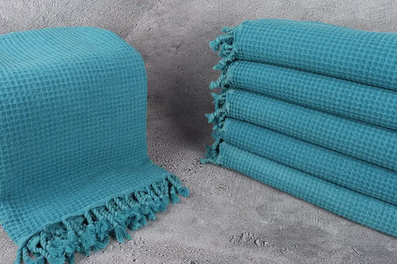 Personalized Gifts, Custom Wedding Gifts, Turkish Towel Beach Blanket, Unique Gift, Personalized Blanket, 92x68 Cotton Waffle Towel, Organic Throw - 3