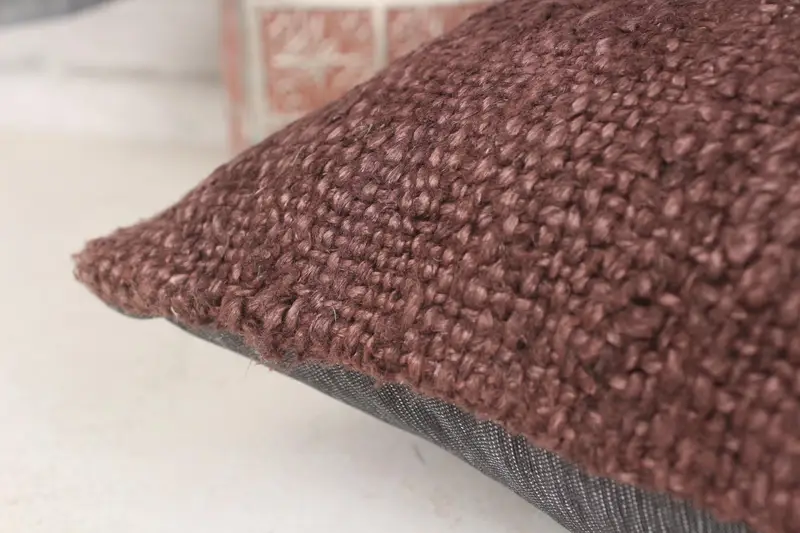 14x14 Brown Cushion Cover, Natural Pillow Case, Pillow Sham, Kilim Pillow Cover, Pillow for Couch, Interior Designer Pillow - 7