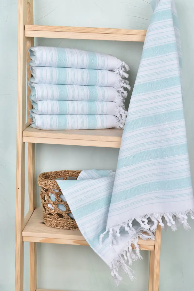 Custom Beach Towel, Beach Towel Monogram, 68x32 Cotton Striped Towel, Bath towel, Quick-dry travel peshtemal towel, Wedding Gift Ideas, Cotton towel - 3