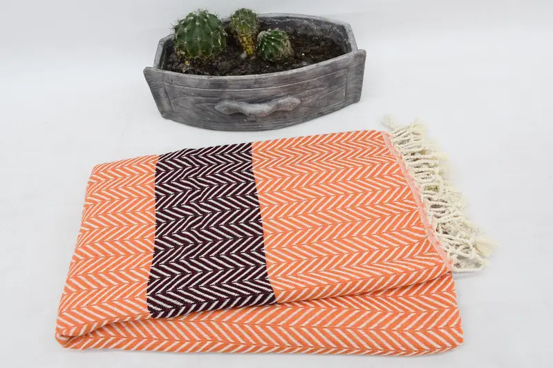 Custom Turkish Towel, Halloween Gifts, Personalized Turkish Towel, Bridesmaid Gifts, Custom Bath Towel, 70x40 Cotton Chevron Towel, Travel towel - 6